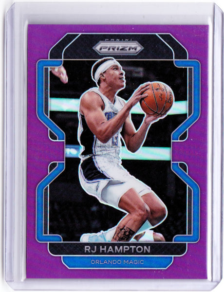 2021-22 Panini Prizm - Purple Prizm #207 RJ Hampton /99