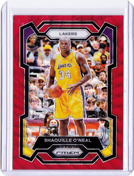 2023-24 Panini Prizm  - Ruby Wave Prizm #181 Shaquille O'Neal