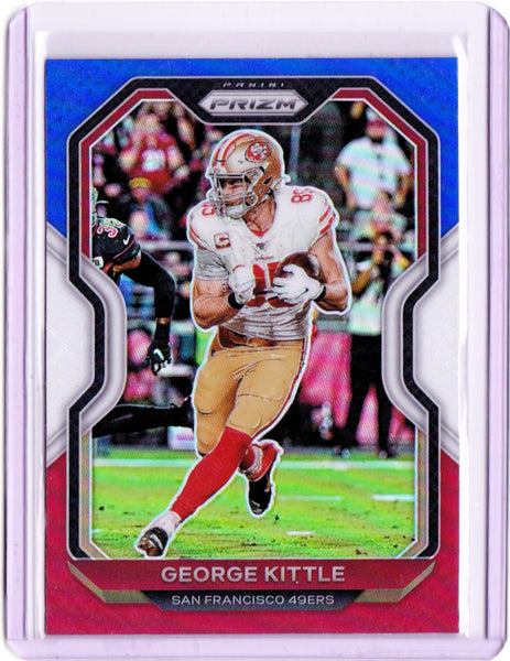2020 Panini Prizm - Red White & Blue Prizm #281 George Kittle