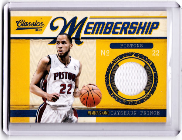 2010-11 Panini Classics - Classic Membership Materials #07 Tayshaun Prince /499