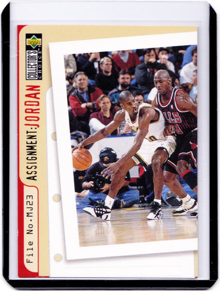 1996-97 Upper Deck Collector's Choice #366 Assignment: Jordan - Gary Payton, Michael Jordan