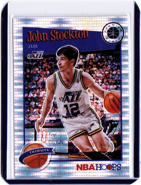 2019-20 Panini NBA Hoops Premium Stock - Box Set Pulsar Prizm #292 Hoops Tribute - John Stockton