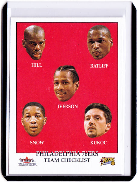 2000-01 Fleer Tradition #291 Team Checklist - Philadelphia 76ers