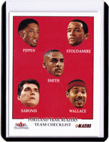 2000-01 Fleer Tradition #283 Team Checklist - Portland Trail Blazers