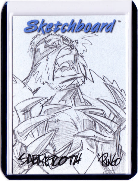 1998 SkyBox Marvel Creators Collection - Sketchboard Redemptions - Blue #21 Sabretooth