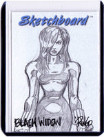 1998 SkyBox Marvel Creators Collection - Sketchboard Redemptions - Blue #5 Black Widow