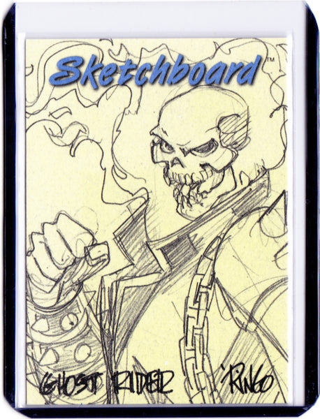 1998 SkyBox Marvel Creators Collection - Sketchboard Redemptions - Yellow #11 Ghost Rider