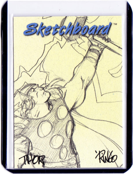 1998 SkyBox Marvel Creators Collection - Sketchboard Redemptions - Yellow #7 Thor