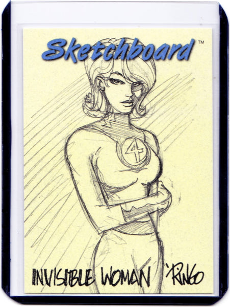 1998 SkyBox Marvel Creators Collection - Sketchboard Redemptions - Yellow #13 Invisible Woman