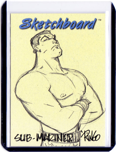 1998 SkyBox Marvel Creators Collection - Sketchboard Redemptions - Yellow #22 Sub-Mariner