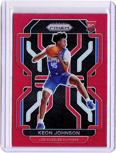 2021-22 Panini Prizm - Red Prizm #326 Keon Johnson /299 RC