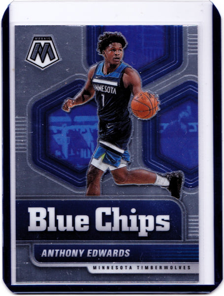 2020-21 Panini Mosaic - Blue Chips #14  Anthony Edwards