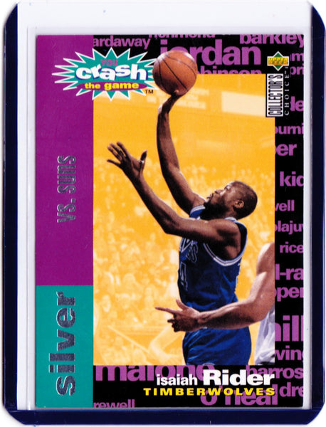 1995-96 Upper Deck Collector's Choice - Crash the Game Redemption Scoring - Silver #C12 Isaiah Rider (vs. Suns)