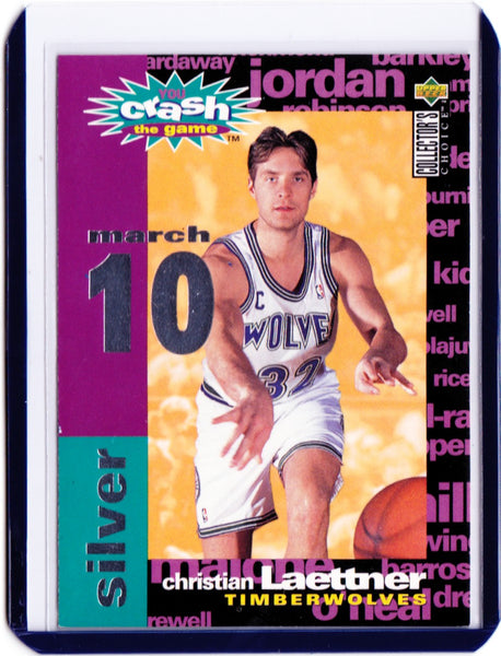 1995-96 Upper Deck Collector's Choice - Crash the Game Redemption Assists/Rebounds - Silver #C23 Christian Laettner (March 10)