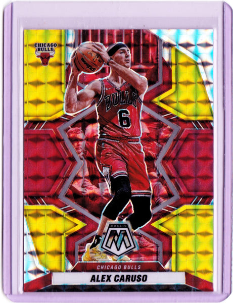2021-22 Panini Mosaic - Choice Fusion Red & Yellow Prizm #75 Alex Caruso /88