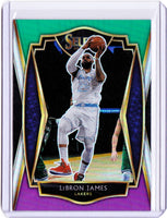 2020-21 Panini Select - Green White Purple Prizm #113 Premier Level - LeBron James