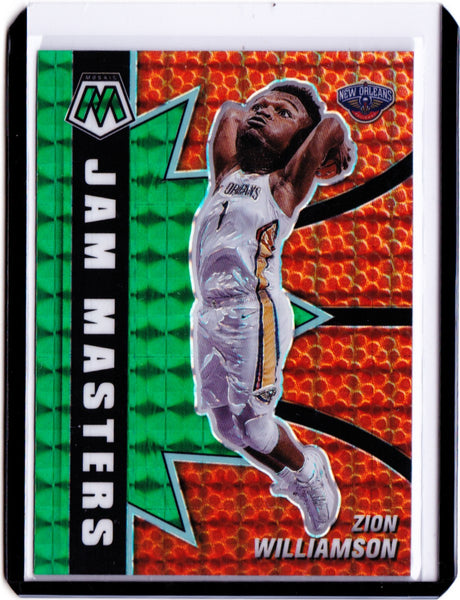 2020-21 Panini Mosaic - Jam Masters - Mosaic Green Prizm #1 Zion Williamson