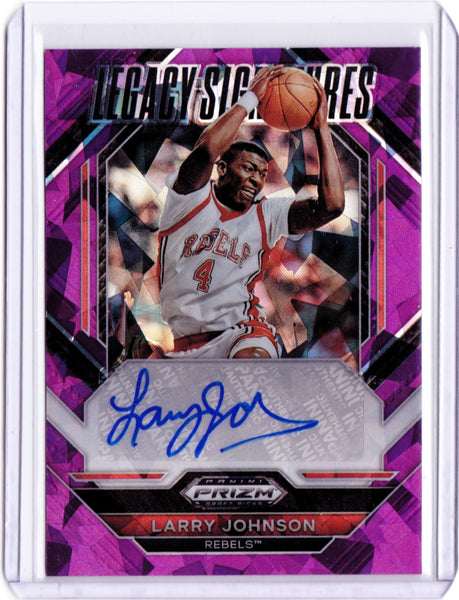 2023-24 Panini Prizm Draft Picks - Legacy Signatures - Purple Ice Prizm #LS-LYJ Larry Johnson /99