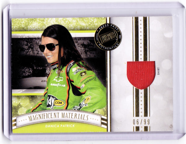 2012 Press Pass Fanfare - Magnificent Materials - Gold #MM-DP Danica Patrick /99