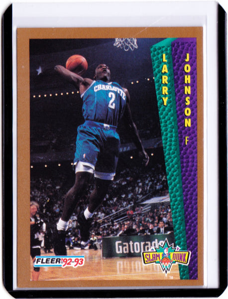 1992-93 Fleer #292 Slam Dunk - Larry Johnson
