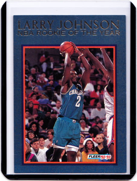 1992-93 Fleer - Larry Johnson Rookie of the Year #4 Larry Johnson