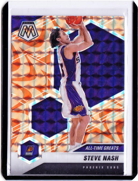 2020-21 Panini Mosaic - Reactive Orange Prizm #286 All-Time Greats - Steve Nash