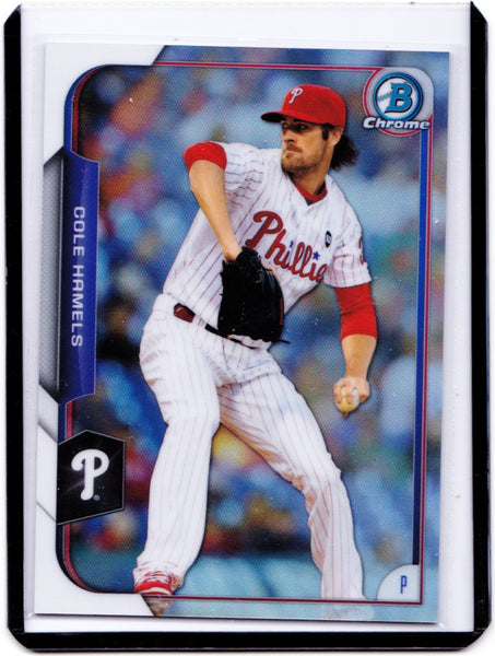 2015 Bowman Chrome Refractor #104 Cole Hamels /499
