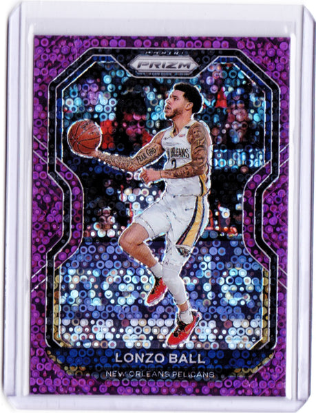 2020-21 Panini Prizm - Fast Break Purple Prizm #224 Lonzo Ball /75