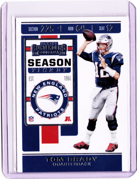 2019 Panini Contenders #9 Season Ticket - Tom Brady