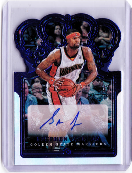 2021-22 Panini Crown Royale - Crown Autographs - Blue #CA-SJK Stephen Jackson /75