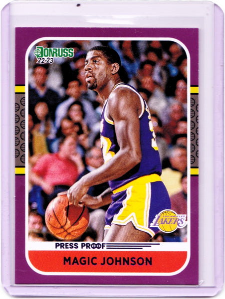 2022-23 Panini Donruss - Retro Series - Purple Press Proof #5 Magic Johnson