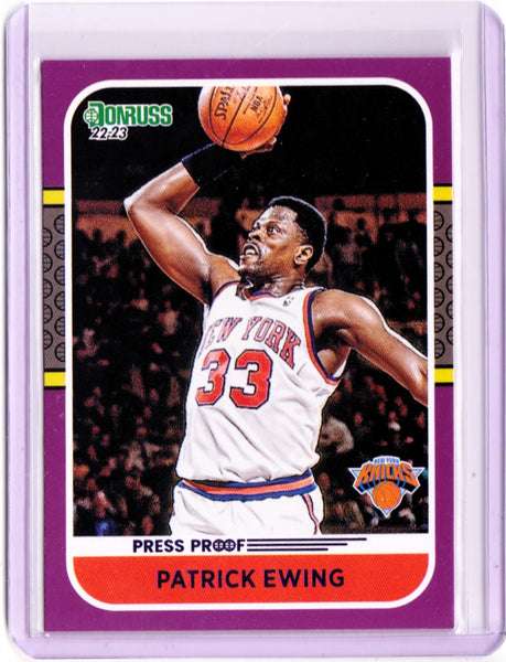 2022-23 Panini Donruss - Retro Series - Purple Press Proof #25 Patrick Ewing