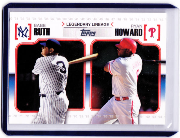 2010 Topps - Legendary Lineage #LL45 Babe Ruth, Ryan Howard