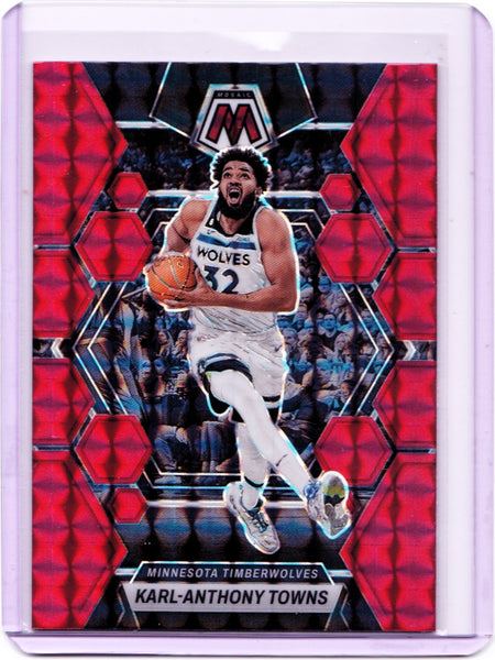 2022-23 Panini Mosaic - Red Mosaic Prizm #115 Karl-Anthony Towns