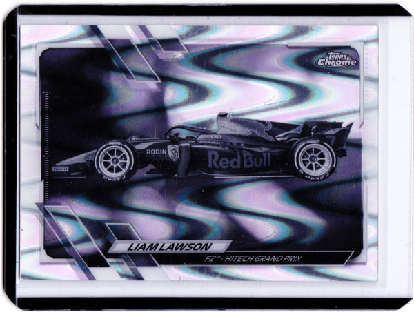 2021 Topps Chrome Formula 1 - Black & White RayWave Refractor #126 F2 Cars - Liam Lawson