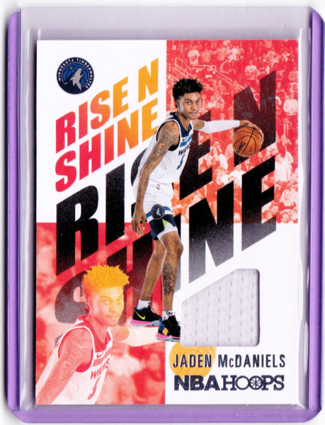 2020-21 Panini NBA Hoops - Rise N Shine Memorabilia #RNS-JMC  Jaden McDaniels