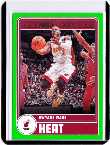 2023-24 Panini NBA Hoops Neon Green #299 Hoops Tribute - Dwyane Wade