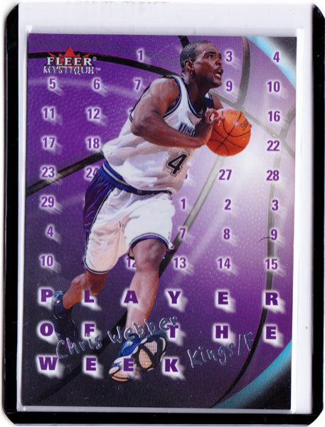 2000-01 Fleer Mystique - Player of the Week #8 PW Chris Webber