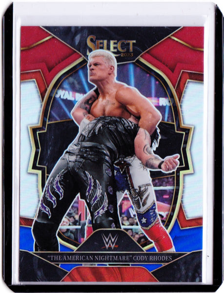 2023 Panini Select WWE - Red & Blue Prizm #28 Concourse - "The American Nightmare" Cody Rhodes