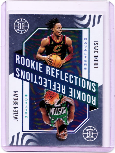 2020-21 Panini Illusions - Rookie Reflections #18  Isaac Okoro, Jaylen Brown