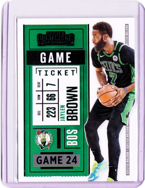 2020-21 Panini Contenders - Game Ticket Green #84 Jaylen Brown