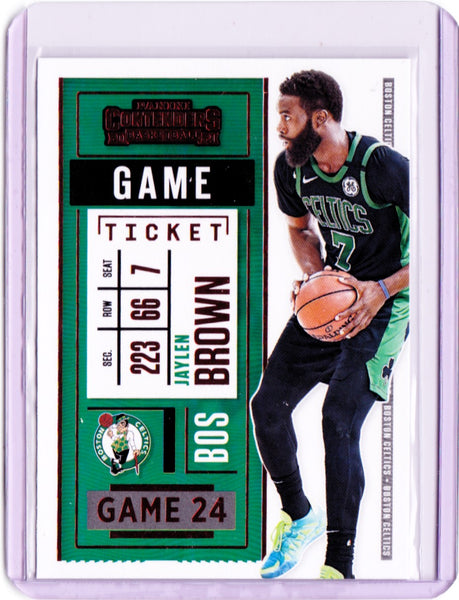 2020-21 Panini Contenders - Game Ticket Red #84 Jaylen Brown