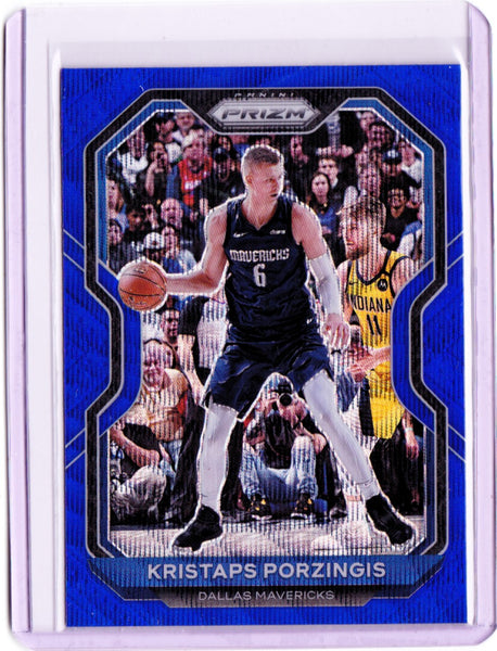 2020-21 Panini Prizm - Blue Wave Prizm #18 Kristaps Porzingis