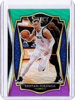 2020-21 Panini Select - Green White Purple Prizm #105 Premier Level - Kristaps Porzingis