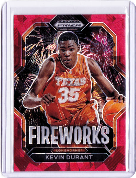 2023-24 Panini Prizm Draft Picks - Fireworks - Red Ice Prizm #17 Kevin Durant