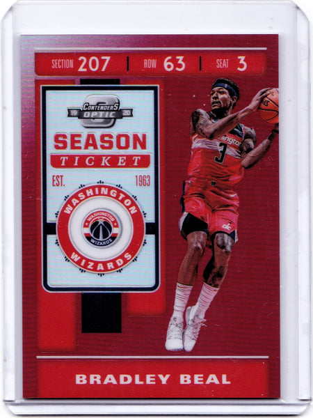 2019-20 Panini Contenders Optic - Red Prizm #3 Season Ticket - Bradley Beal