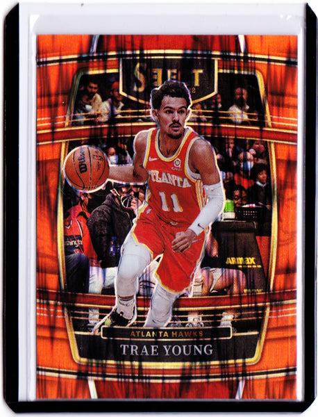 2021-22 Panini Select - Orange Flash Prizm #26 Concourse - Trae Young