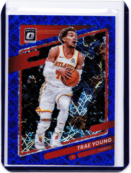 2021-22 Panini Donruss Optic - Blue Velocity Prizm #51 Trae Young