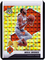 2020-21 Panini Mosaic - Reactive Yellow Prizm #174 Mikal Bridges