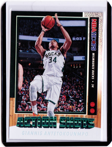 2019-20 Panini NBA Hoops - Action Shots #25 Giannis Antetokounmpo
